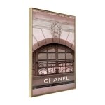Affiche murale encadr�e 'chanel' 21 x 30 cm or