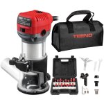 Affleureuse � bois d�fonceuse �lectrique 800w 13000 - 33000 rpm, affleureuse d�fonceuse avec 15 fraises ...