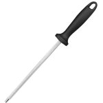 Aff�teur de couteaux manuel - acier � haute teneur en carbone, manche ergonomique, 260 mm, pour couteaux ...