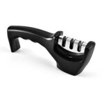 Aff�teur de couteaux professionnel 3 en 1 : pierre � aiguiser, diamant en carbure de tungst�ne et c�ramique ...