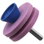 Aff�teur de lames de tondeuse en 3 parties, aff�teur d'outils de jardin, compatible avec les perceuses ...