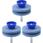 Aff�teur de lames de tondeuse � gazon 3 pi�ces, aff�teur d'outils de jardin, compatible avec les perceuses ...