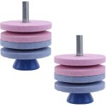 Aff�teur de lame de tondeuse � gazon 4 couches, aff�teur de foret de meule universel, 2 pi�ce