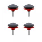 Aff�teur de lames de tondeuse � gazon 4 pi�ces, aff�teur universel pour perceuse � main (rouge)