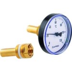 Afriso bilame thermometer 1930 - 120 degr�s 63. 696 100mm de bo�tier, l&39 arbre 100 mm, raccordement ...