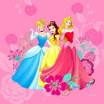 Coussin princesses 2 faces disney 40x40 cm