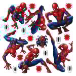 Ag art - minis stickers marvel 7 spiderman et dcorations - 1 planche de 30 cm x 30 cm