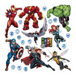 Ag art - minis stickers marvel avengers 8 personnages - 30 cm x 30 cm Ag art - minis stickers marvel avengers 8 personnages - 30 cm x 30 cm