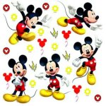 Minis stickers mickey disney - 30 cm x 30 cm