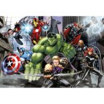Ag art - poster intiss - disney marvel - les avengers au combat - 155 cm x 110 cm