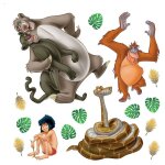 Sticker disney le livre de la jungle - 1 planche 30 x 30 cm