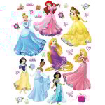Stickers gant 8 princesses disney planche 85 x 65 cm