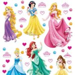 Stickers gant princesses disney 42. 5 x 65 cm