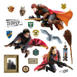 Ag art - sticker - harry potter quidditch 3 personnages - 1 planche 65 x 85 cm