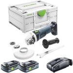 Agc 18 - 125 eb - basic meuleuse d'angle sans fil 18 v 125 mm brushless + 2x batterie 4, 0 ah + chargeur ...