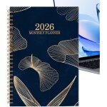 Agenda 2026, carnet � couverture lisse et grands blocs ? agenda mensuel � motifs floraux 2026 ? id�al ...