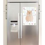 Agenda frigo enfant tableau magntique kapybara + stylo calendrier