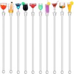 Agitateurs de cocktail 23cm acrylique barre de m�lange de boisson m�langer remuer avec accessoire color� ...