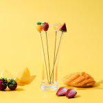 Agitateur � cocktail - cook concept - x4 fruits - multicolore - h18, 5 cm