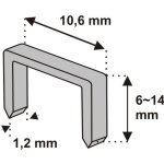 Agrafes dedra 12 mm - 1000 pièces - parfaites pour une agrafeuse de tapisserie Agrafes dedra 12 mm - 1000 pièces - parfaites pour une agrafeuse de tapisserie