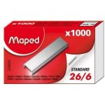 Agrafes maped 26 / 6 - 1000 pi�ces - acier galvanis�, bureau et �cole