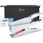 Agrafeuse + agrafes 24 / 8mm - 1 boite de 1000 agrafes - m�canisme bypass - chrome - rapesco