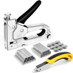 Agrafeuse murale - cloueuse 3 en 1 agrafeuse bois & 2100 agrafes, agrafeuses robuste pour tapisserie, ...