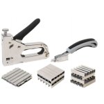 Agrafeuse murale cloueuse 3 en 1 agrafeuse � bois et 3000 agrafes agrafeuse robuste pour tapisserie, ...