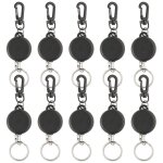 10 pièces porte - badge mousqueton avec enrouleur, porte clef ceinture rétractable, mécanisme d'horloge ... 10 pièces porte - badge mousqueton avec enrouleur, porte clef ceinture rétractable, mécanisme d'horloge ...