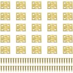 Ahlsen - 100 pi�ces mini charniere r�tro charni�res connecteurs charniere laiton petite charni�res m�tal ...