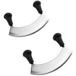 Ahlsen - lot de 2 couteau hachoir / couteau  herbes et coupe - pizza, avec 1 lame, longueur : 17. 2 ...