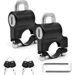 Ahlsen - 2 pcs antivol de casque universel avec cl�s, alliage d'aluminium verrouillage de casque, antivol ...