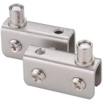 Ahlsen - 2 pices charnire pivotante de porte en verre en acier inoxydable, pince de charnire de porte ...