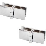 Ahlsen - 2 pi�ces] charni�re de porte en verre - armoire � vin vitrine charni�re de porte pince en verre ...