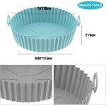 Ahlsen - 2 pi�ces moule silicone air fryer, 20cm accessoire panier de friteuse � air pour ninja micro ...