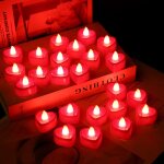 Ahlsen - 24pcs led lampe  bougie lectronique bougies en forme de coeur