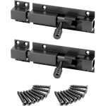 Ahlsen - 2x verrou targette en alliage d'aluminium - 130 x 37 mm - loquet coulissante pour porte, fen�tre, ...