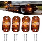Lot de 4 feux de position latéraux led étanches pour remorque, van, caravane, camion, bateau 12 v / 24 ... Lot de 4 feux de position latéraux led étanches pour remorque, van, caravane, camion, bateau 12 v / 24 ...