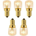 Ahlsen - lot de 5 ampoule  sel 15w , incandescence blanc chaud , ac 230v, ampoule four 15w , pour four, ...