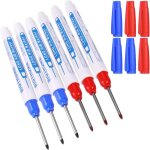 6pcs marqueurs trou profond, marqueur charpentier, stylo marqueur indlbile  pointe fine de 30 mm, ...