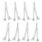 Ahlsen 8 pices charniere porte placard pliante, charnire de support de couvercle pliable en acier inoxydable ...