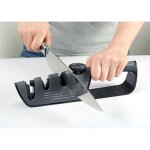 Ahlsen aiguiseur couteaux professionnel � 3 niveaux - eguiseur de couteau japonais avec poign�e � angle ...