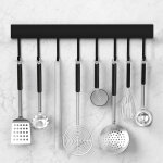 Barre de cuisine, porte casserole mural cuisine mural pour suspendre les ustensiles de cuisine, barre ...