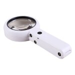Loupe eclairante, loupe  main sur pied 10x 30x avec lumire 18 led, lampe loupe  intensit variable ...