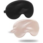 Masque de sommeil en satin de soie avec sangle lastique pour homme et femme - ahlsen