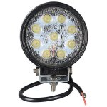 Phare de travail led tracteur 10cm 4'' 27w avec aimant base magntique projecteur led 12v 24v ip67 etanche ...
