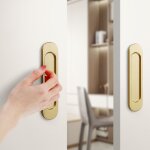 Ahlsen - poignee de porte coulissante ovale encastrée pièce - poignée à tirer vintage avec vis bronze ... Ahlsen - poignee de porte coulissante ovale encastrée pièce - poignée à tirer vintage avec vis bronze ...