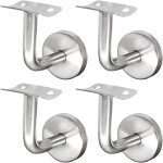 Ahlsen support main courante inox 304 pour rampe escalier support mural rampe bois argent (4 pices)