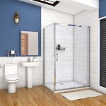 Aica sanitaire ? cabine de douche 100x70cm avec porte coulissante ? paroi lat�rale 190cm ? verre de s�curit� ...