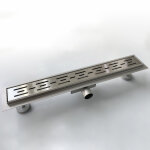 Aica caniveau de douche italienne 130 cm linaire en acier inoxydable 100% sus304 siphon de sol  fente ...